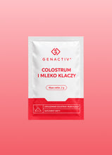 Załaduj obraz do przeglądarki galerii, Colostrum i mleko klaczy Genactiv, saszetka 2 g – opakowanie produktu
