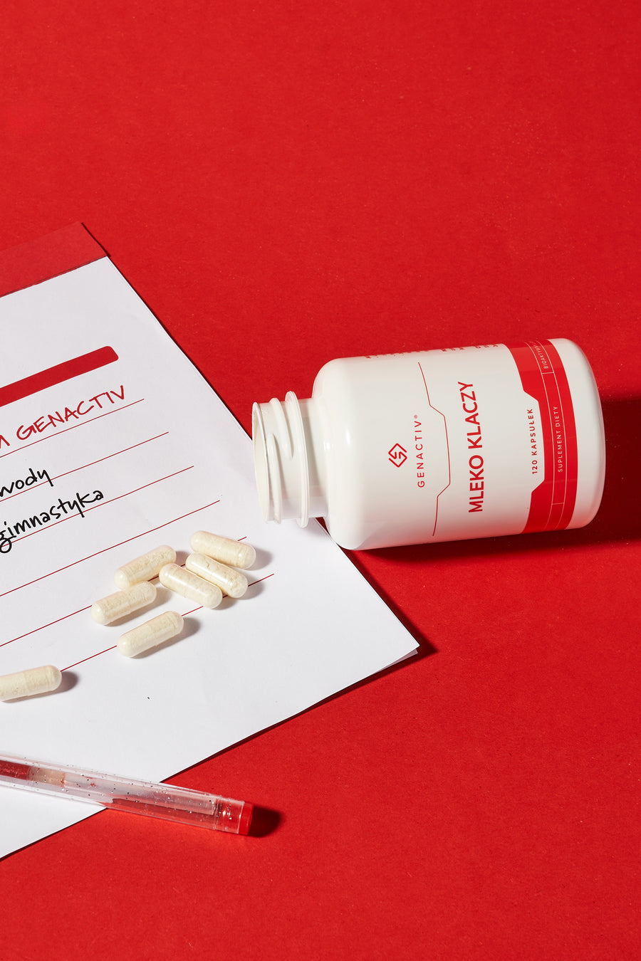 Mleko klaczy Genactiv, kapsułki – opakowanie produktu