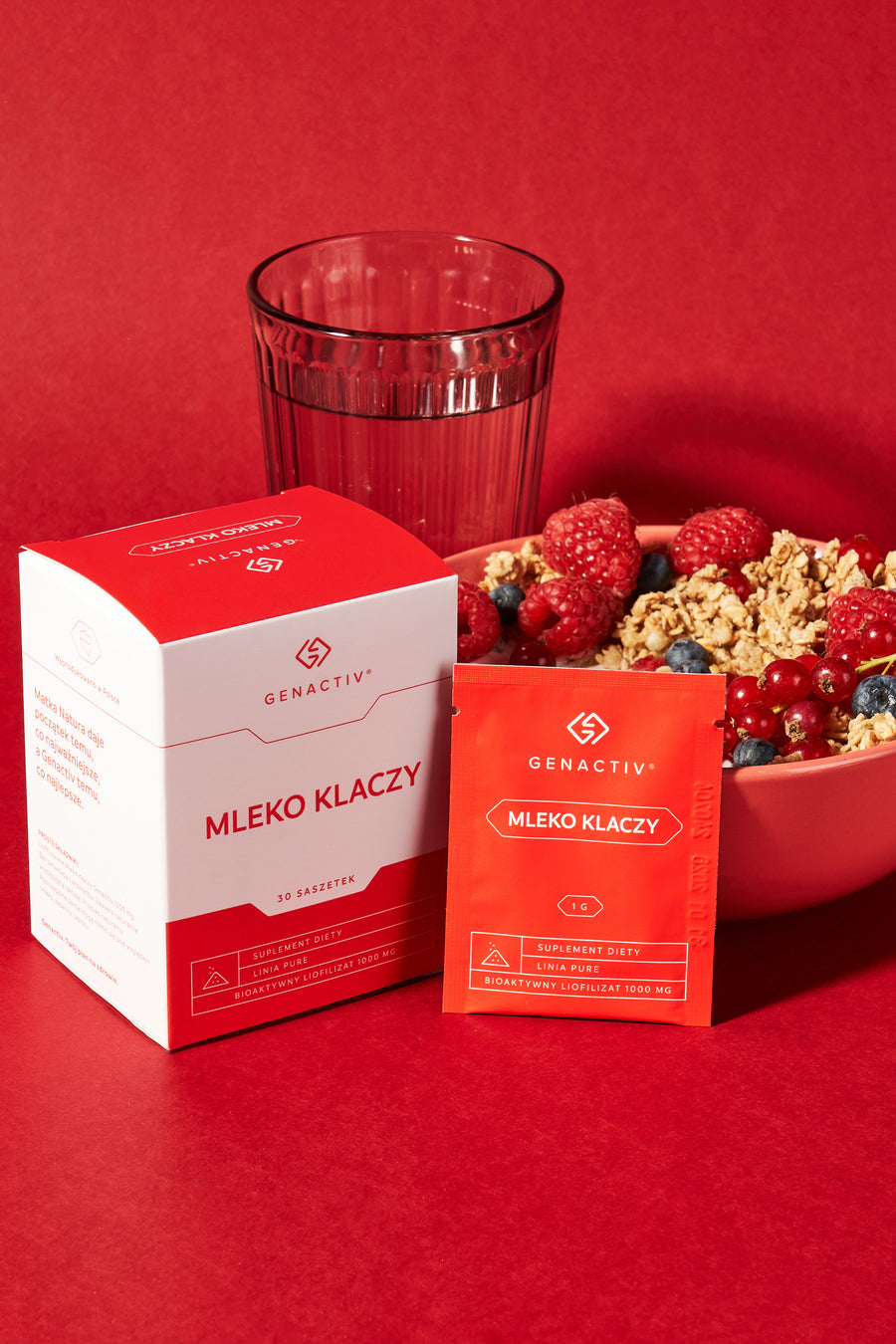 Mleko klaczy Genactiv, 30 saszetek – opakowanie produktu