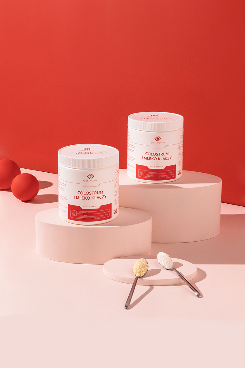 Colostrum i mleko klaczy Genactiv, proszek - dwupak – opakowanie produktu